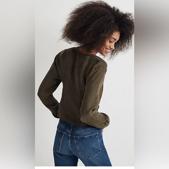 Madewell Brushed Ruched-Front Top - Picture 4 of 7